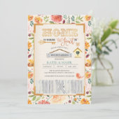 秋素朴フローラ引っ越し祝いパーティー招待状 招待状 (スタンド正面)