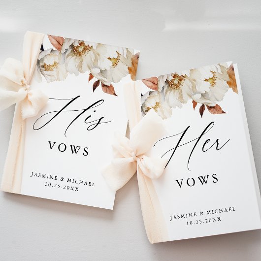 秋素朴フローラ彼女の結婚誓いのカード カード