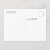 秋素朴フローラ感謝祭ディナー インビテーションポストカード (裏面)