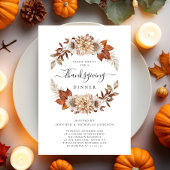 秋素朴フローラ感謝祭ディナー 招待状