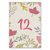 秋素朴フローラ秋テーブル番号カード テーブルナンバー (裏面)