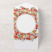 秋素朴フローラ結婚のオールインワン招待状 オールインワン招待状 (外側)