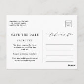 秋素朴フローラ結婚の写真保存日 ポストカード (裏面)