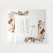 秋素朴フローラ聖体写真背景 タペストリー (正面(横))