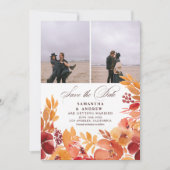 秋素朴フローラ3写真は日付を保存結婚する セーブザデート (正面)