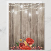 秋素朴フローラ&メイスンジャーススクラップブック紙 (正面/裏面)