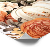 秋素朴ブライダルシャワーレシピカード ポスター (角)