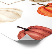 秋素朴ブライダルシャワーレシピカード ポスター (角)