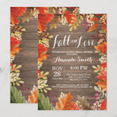秋素朴ブライダルシャワー招待カード 招待状 (正面/裏面)