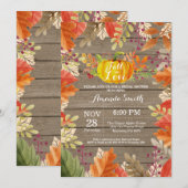 秋素朴ブライダルシャワー招待 招待状 (正面/裏面)