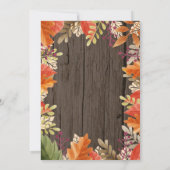 秋素朴ブライダルシャワー招待 招待状 (裏面)