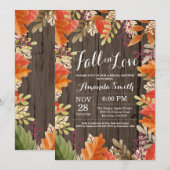 秋素朴ブライダルシャワー招待 招待状 (正面/裏面)