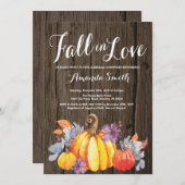 秋素朴ブライダルシャワー招待 招待状 (正面/裏面)