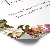 秋素朴ブライダルシャワー標識 ポスター (角)