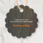 秋素朴ベイビーシャワーありがとうメッセージカード フェイバータグ (裏面)