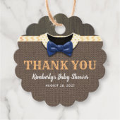 秋素朴ベイビーシャワーありがとうメッセージカード フェイバータグ (正面)