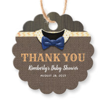 秋素朴ベイビーシャワーありがとうメッセージカード