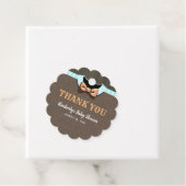 秋素朴ベイビーシャワーありがとうメッセージカード フェイバータグ (インサイチュ)