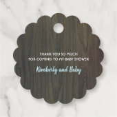 秋素朴ベイビーシャワーありがとうメッセージカード フェイバータグ (裏面)