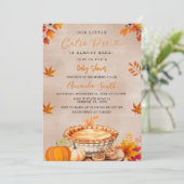 秋素朴ベイビーシャワーリトルかわいこちゃんパイ 招待状 (スタンド正面)