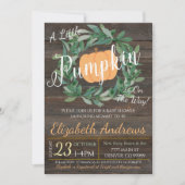 秋素朴ベビーシャワーパーティの招待状 招待状 (正面)