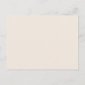 秋素朴ベージュウェディングレセプションサンキューカード ポストカード (裏面)