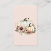 秋素朴ホワイトカボチャフローラランジェリーシャワー 名刺 (裏面)