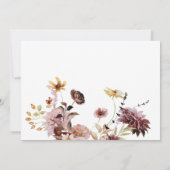 秋素朴ボホウェディングデートを保存 招待状 (裏面)