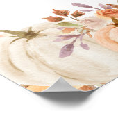 秋素朴ボホカンプキンオンダーフルテーブル番号 ポスター (角)