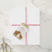 秋素朴ボホハイランドカウベイビーシャワー ギフトタグ (より糸付き)