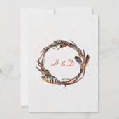 秋素朴ボホフェザー結婚ズ | 招待状 (裏面)