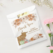 秋素朴ボホーフローラハイランドカウベビーシャワー フェイバーバッグ (封をした状態)