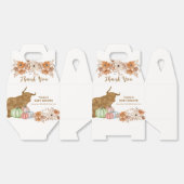 秋素朴ボホーフローラハイランドカウベビーシャワー フェイバーボックス (見開き)