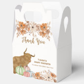 秋素朴ボホーフローラハイランドカウベビーシャワー フェイバーボックス (見開き)