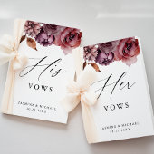 秋素朴マルサラフローラ彼女の結婚誓いカード カード