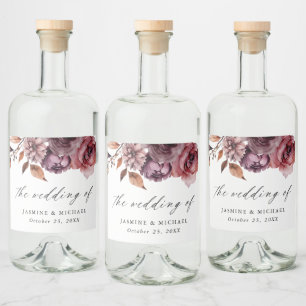 秋素朴マルサラフローラ結婚ズ リキュールボトルラベル