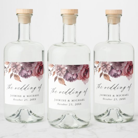 秋素朴マルサラフローラ結婚ズ リキュールボトルラベル (ボトル)