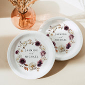 秋素朴マルサラフローラ結婚リース ペーパープレート