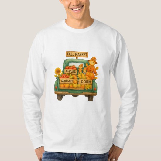秋素朴マーケットトラックティーシャツ Tシャツ (正面)