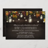 秋素朴メイスンジャーブライダルシャワー招待状 招待状 (正面/裏面)