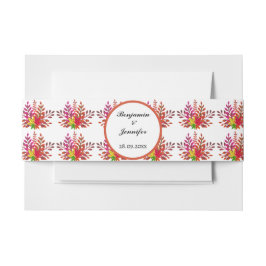 秋素朴モダンフローラ秋の結婚式 招待状ベリーバンド