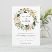 秋素朴モダンフローラ結婚リース 招待状 (スタンド正面)