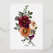 秋素朴ラスト&ブルゴーニュフローラブライダルブランチ 箔招待状 (裏面)