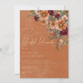 秋素朴ラスト&ワインフローラブライダルブランチ 招待状 (正面)