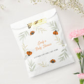 秋素朴ラディバグ緑の赤ちゃんシャワー フェイバーバッグ (封をした状態)