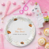 秋素朴ラディバグ緑の赤ちゃんシャワー ペーパープレート (パーティー)