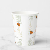 秋素朴ラディバグ緑の赤ちゃんシャワー 紙コップ (右)