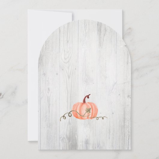 秋素朴リトルカボチャ赤ちゃんシャワー 招待状 (裏面)