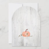 秋素朴リトルカボチャ1st誕生日 招待状 (裏面)