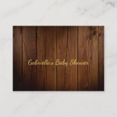 秋素朴リトルカンプキンおむつラッフルチケット エンクロージャーカード (裏面)